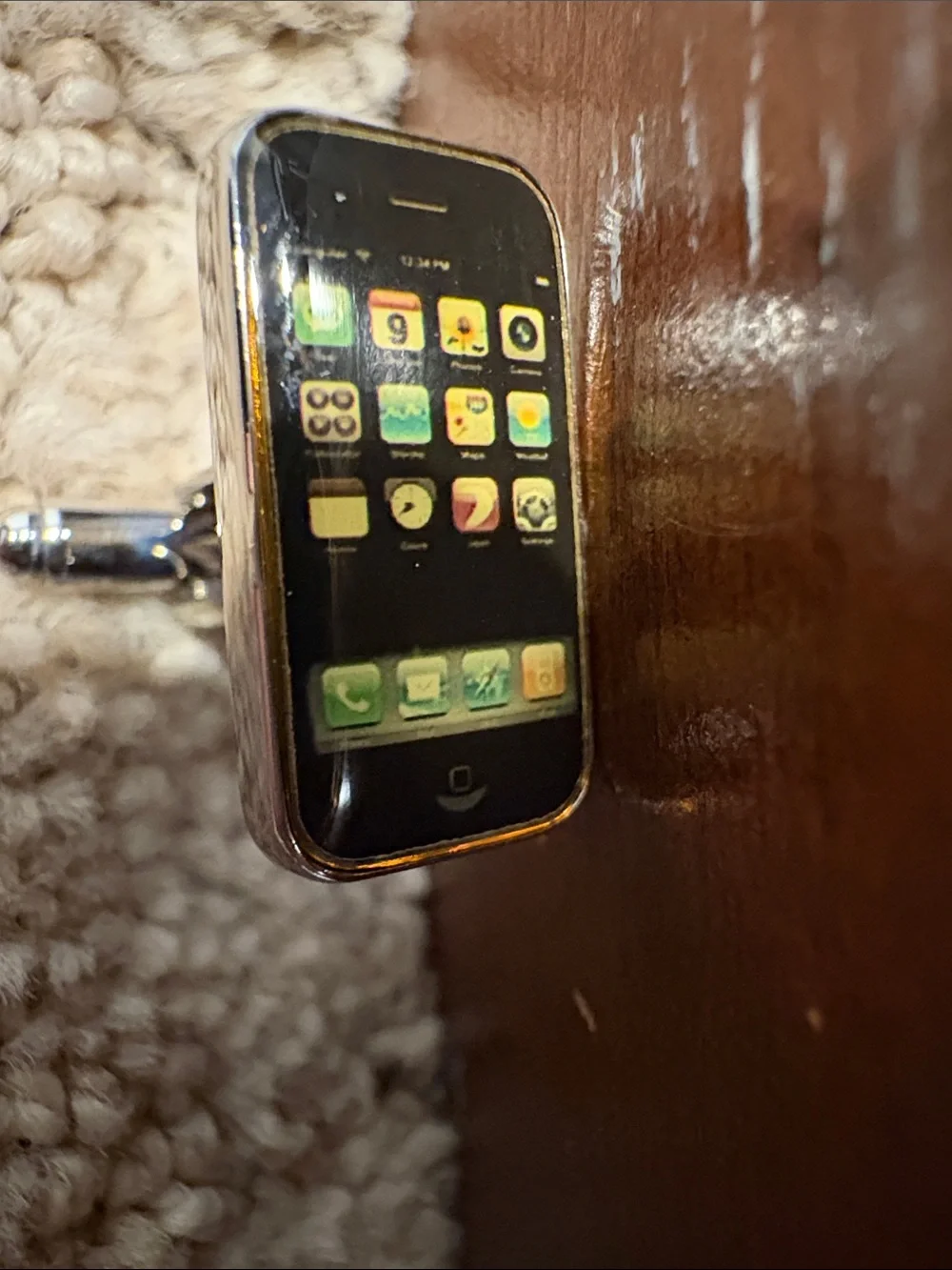 Black Novelty Smartphone & Tic-Tac-Toe Cufflink Lot